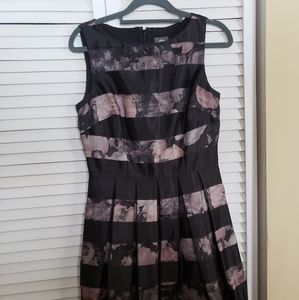 Vince Camuto Sheer Floral Fit & Flare Party Dress